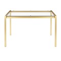 Lumisource Fuji Dining Table in Gold Metal with Clear Glass Top DT-FUJ4728 AUGL